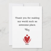 Valentijnsdag voor mijn man koning van mijn hart feestdagenkaart (Achterkant)