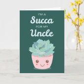 Valentijnsdag voor mijn oom met Kawaii Succulent Kaart (Gele Bloem)
