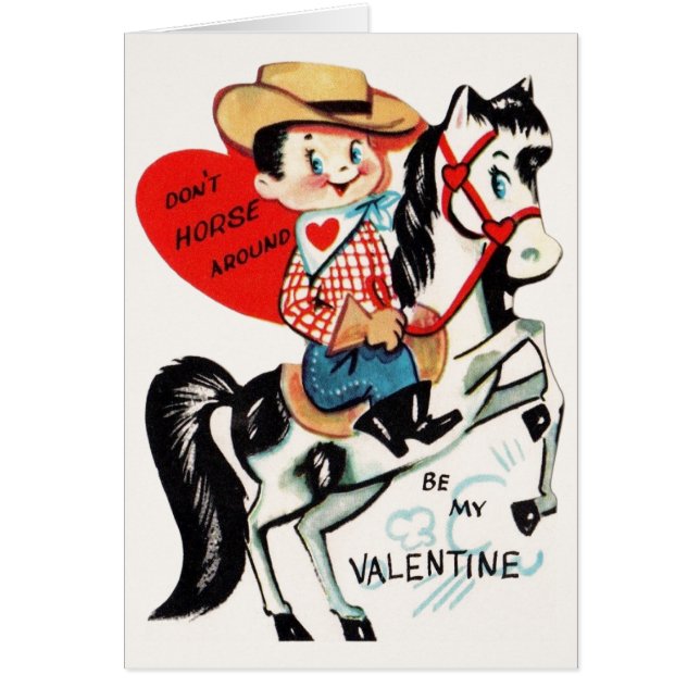 Valentijnsdag voor  paarden en cowboy (Voorkant)