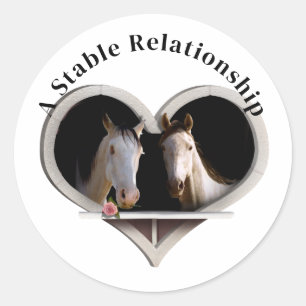 Valentijnsdag voor paardenliefhebbers ronde sticker