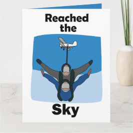Valentijnsdag voor parachutist Bereikte de lucht Kaart