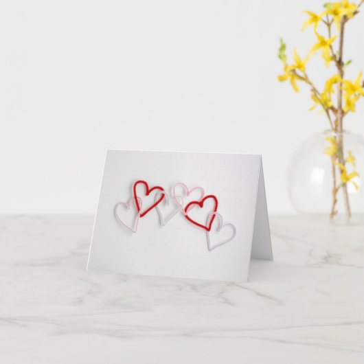 Valentijnsdag voor pijpreiniger harten kaart (Gele Bloem)