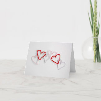Valentijnsdag voor pijpreiniger harten kaart