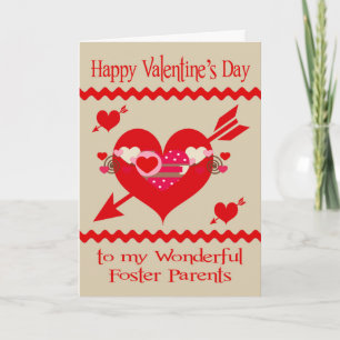 Valentijnsdag voor pleegouders feestdagen kaart