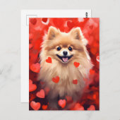 Valentijnsdag voor Pomeranian Briefkaart (Voorkant / Achterkant)