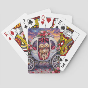 Valentijnsdag voor Poodles Pokerkaarten