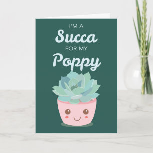Valentijnsdag voor Poppy met Kawaii Succulent Kaart