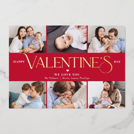 Valentijnsdag voor prachtige Folie Folie Feestdagenkaart (Voorkant)