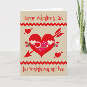 Valentijnsdag voor tante en oom feestdagen kaart