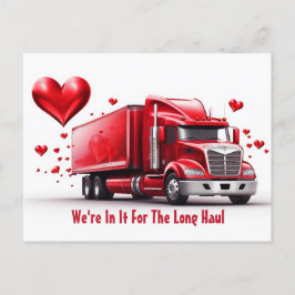 Valentijnsdag voor truckers briefkaart