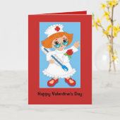 Valentijnsdag voor Verpleegster - de Liefde van I Kaart (Gele Bloem)