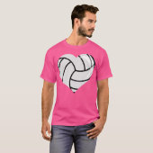 Valentijnsdag voor volleyballiefhebbers t-shirt (Voorkant volledig)