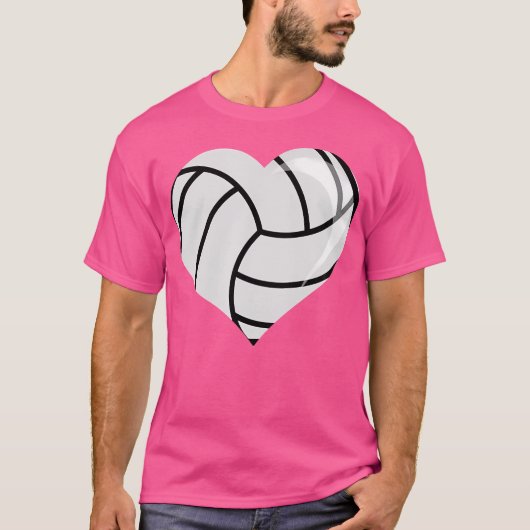 Valentijnsdag voor volleyballiefhebbers t-shirt (Voorkant)