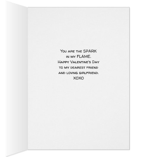 Valentijnsdag voor Vriendin U bent de SPARK (Binnen (Rechts))