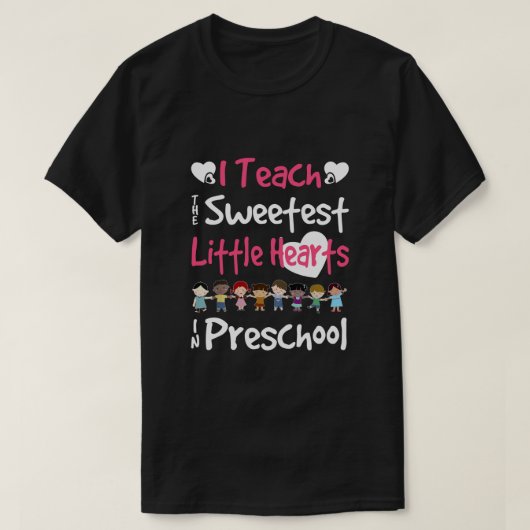 Valentijnsdag voorschoolleraar t-shirt (Design voorkant)