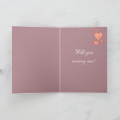 Valentijnsdag vraag mij trouwkaart kaart (Binnen)