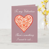 Valentijnsdag vraag mij trouwkaart kaart (Gele Bloem)