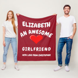 Valentijnsdag Vriendin Romantische Liefde Hart Roo Fleece Deken