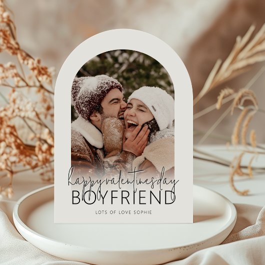 Valentijnsdag vriendje | Gearcheerde foto Kaart