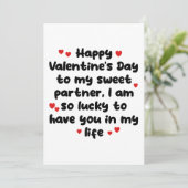 Valentijnsdag vriendje vriendin grappig kaart (Staand voorkant)