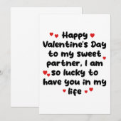 Valentijnsdag vriendje vriendin grappig kaart (Voorkant / Achterkant)