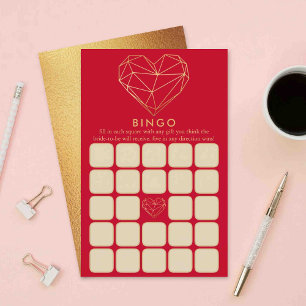Valentijnsdag Vrijgezellenfeest Bingo spel