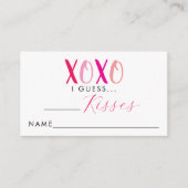 Valentijnsdag Vrijgezellenfeest hoeveel kussen spe Informatiekaartje (Voorkant)