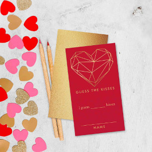 Valentijnsdag Vrijgezellenfeest hoeveel kussen spe Informatiekaartje