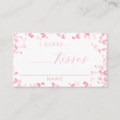 Valentijnsdag Vrijgezellenfeest hoeveel kussen spe Informatiekaartje (Voorkant)