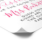 Valentijnsdag Vrijgezellenfeest hoeveel kussen spe Poster (Hoek)