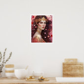 Valentijnsdag Vrouw Art Deco Crown Print (Keuken)