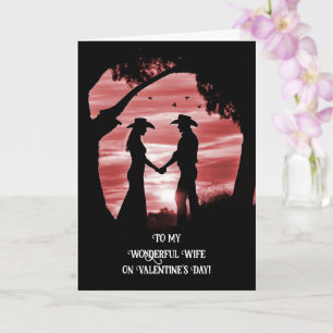 Valentijnsdag Vrouw Country Western Aangepast Kaart