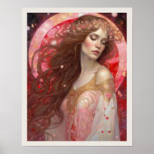 Valentijnsdag Vrouw Gown Art Deco Print (Voorkant)