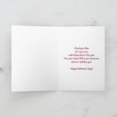 Valentijnsdag, Vrouw, Groot Hart & Bloemen Feestdagen Kaart (Binnen)