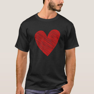 Valentijnsdag Vrouwen Mannen Kinderen Rode Liefde T-shirt