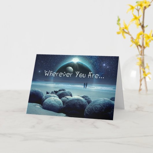 Valentijnsdag Waar Je Ook Bent Kaart (Gele Bloem)