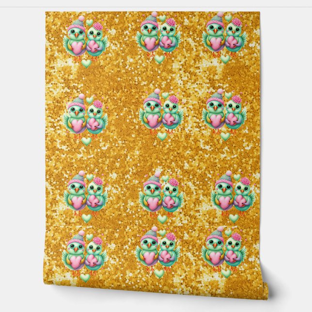 Valentijnsdag Wallpaper Love-Themd Behang (Afrollen)