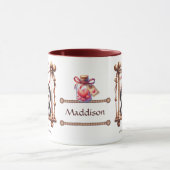 Valentijnsdag Ware Liefde Penquins op de schommel Mok (Midden)