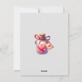 Valentijnsdag Ware Liefde Pinguïns op de schommel Feestdagenkaart (Achterkant)