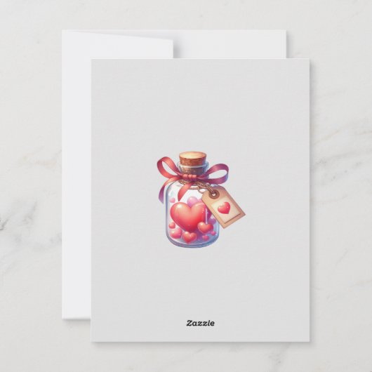 Valentijnsdag Ware Liefde Pinguïns op de schommel Feestdagenkaart (Achterkant)