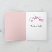 Valentijnsdag wasknijper paar met harten feestdagen kaart (Binnen)