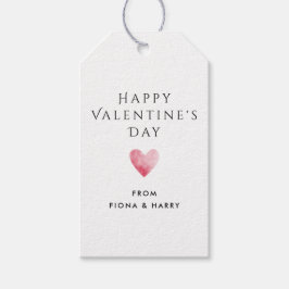 Valentijnsdag Watercolor Hart Cadeautags Cadeaulabel