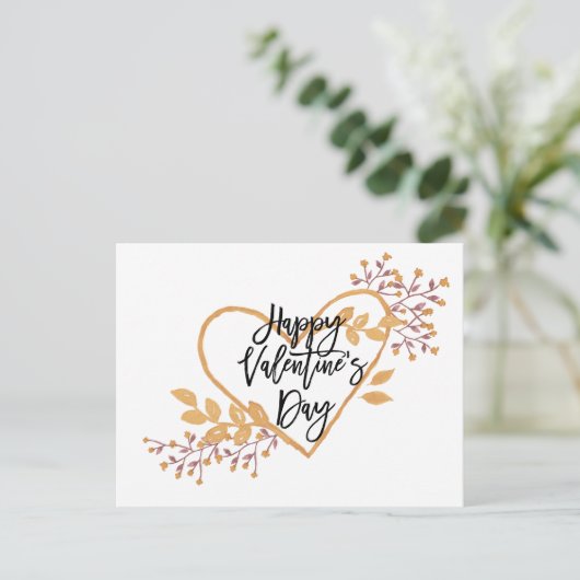 Valentijnsdag Waterverf Briefkaart (Staand voorkant)