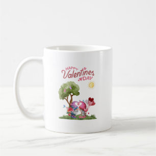 Valentijnsdag Waterverf Gnome paar Koffiemok
