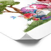 Valentijnsdag Waterverf Gnome paar Poster (Hoek)