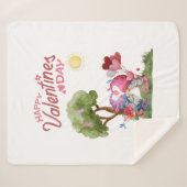 Valentijnsdag waterverf Gnome paar Sherpa Deken (Voorkant (horizontaal))