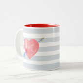 Valentijnsdag Waterverf Harde pijlstaafjes Mok (Voorkant links)