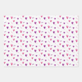 Valentijnsdag waterverf hart gepatterd inpakpapier vel (Voorkant 2)