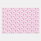 Valentijnsdag waterverf hart gepatterd inpakpapier vel (Voorkant 2)