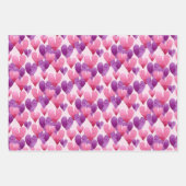 Valentijnsdag waterverf hart gepatterd inpakpapier vel (Voorkant)